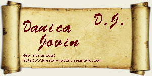 Danica Jovin vizit kartica